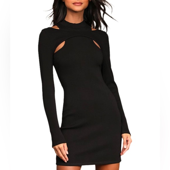Amazon | Dresses | Nwot Long Sleeve Cut Out Bodycon Dress | Poshmark